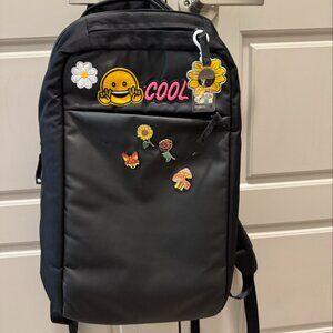 backpack the top patch covered the company name pins will come with